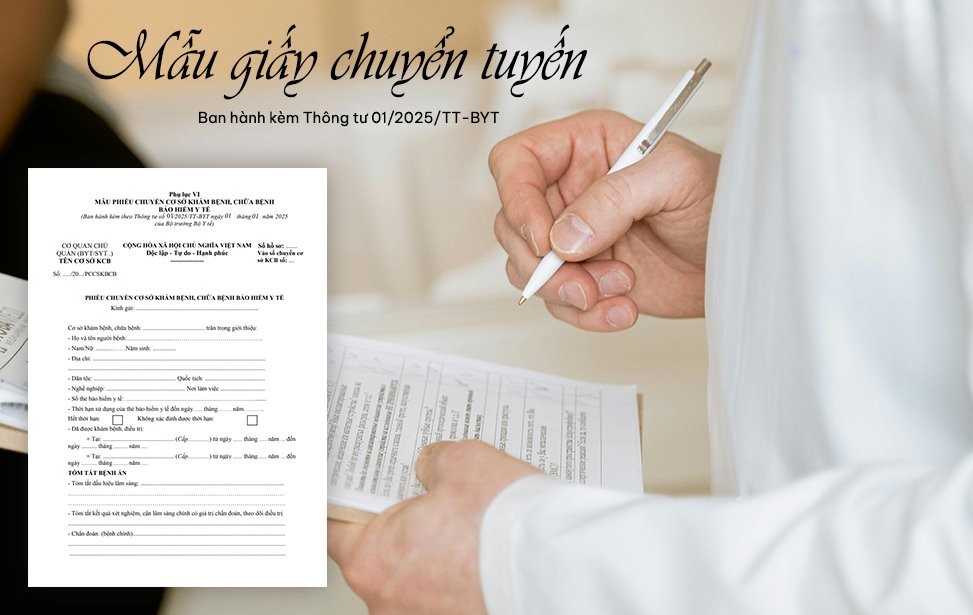 Mẫu giấy chuyển tuyến mới nhất 2025 theo Thông tư 01/2025/TT-BYT