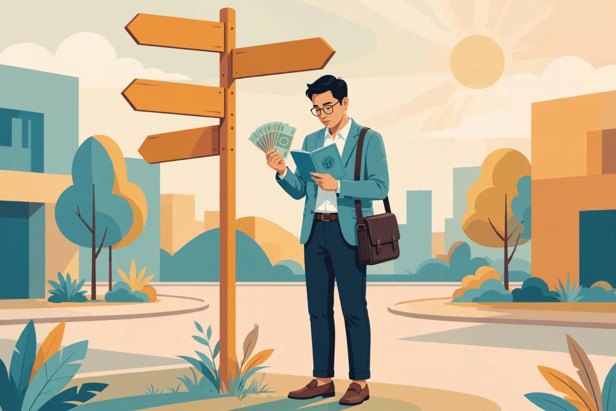 Minh họa rút BHXH một lần 2026: người lao động cân nhắc giữa sổ BHXH và tiền mặt